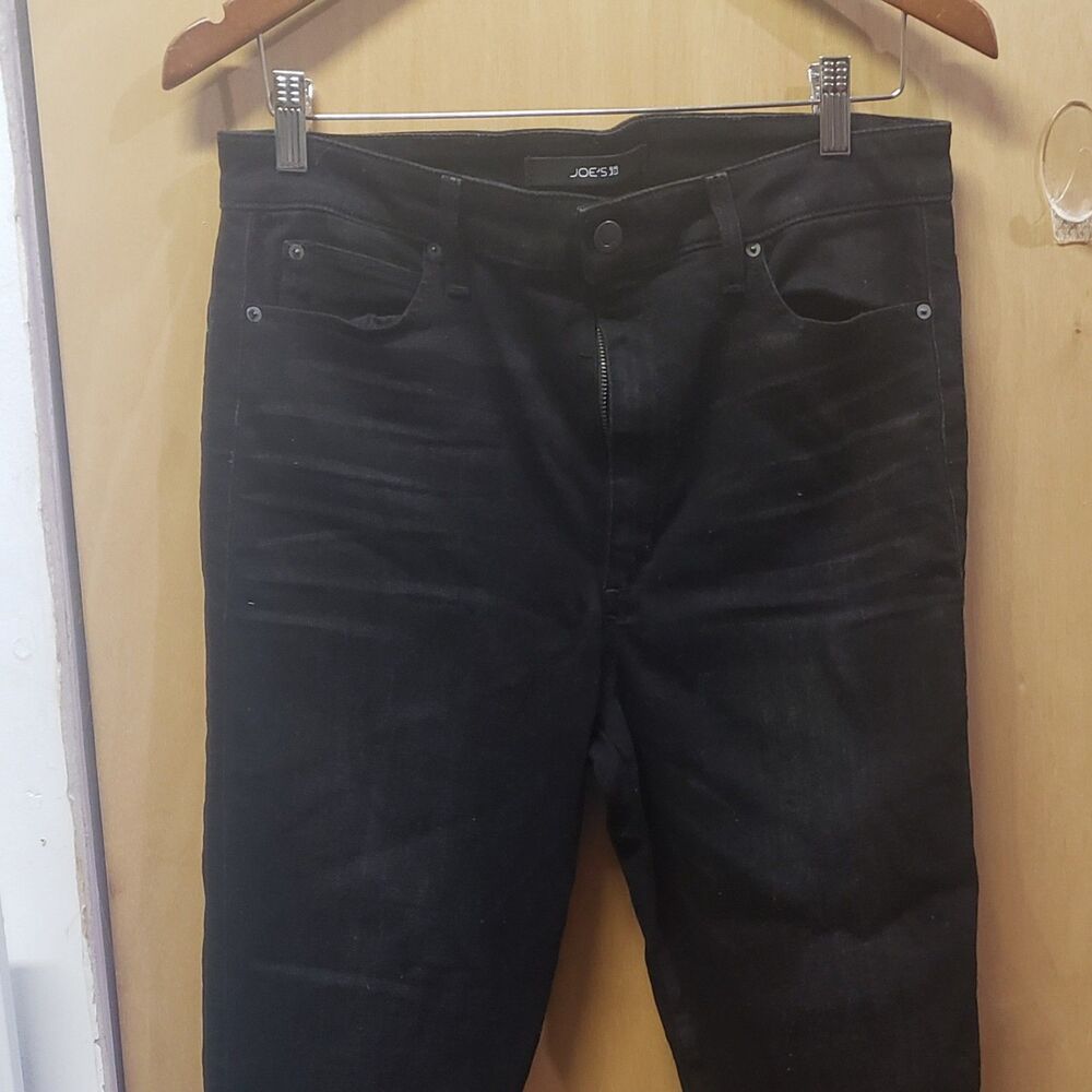 Joe's Jeans Charlie Ruched Hem Skinnys in Luciana Black Wash Jeans Sz 31 OOO - Picture 3 of 8